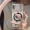 Для мобильного телефона Apple Защитный чехол ТПУ Силикон Креативные кошачьи ушки Прозрачный Подушка безопасности Ремешок Противоударный Мультяшный чехол для мобильного телефона