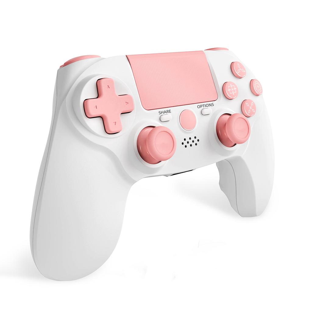 Wireless Game Controller for PS4 Bluetooth 5.0 Dual Vibration Gyroscope pink