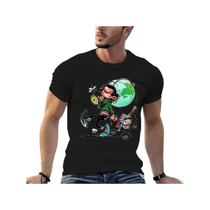 Gaston Lagaffe T-Shirt T Shirts for Man Tees T Shirt for Man Cotton T-Shirt