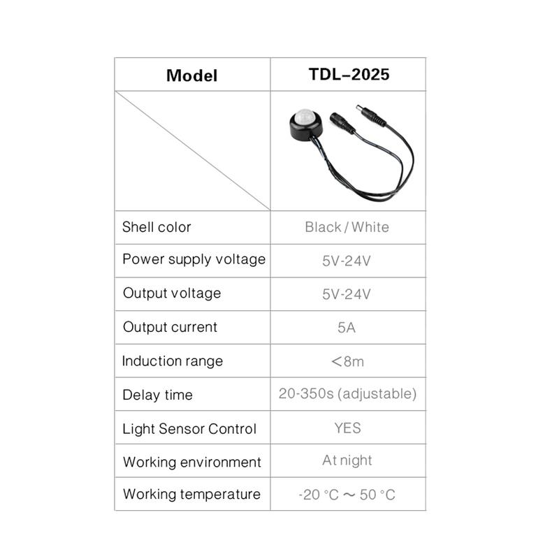 DC 5V-24V PIR Motion Sensor Light Switch Human Induction Infrared Detector Night Sensor Switch For LED Light Strip