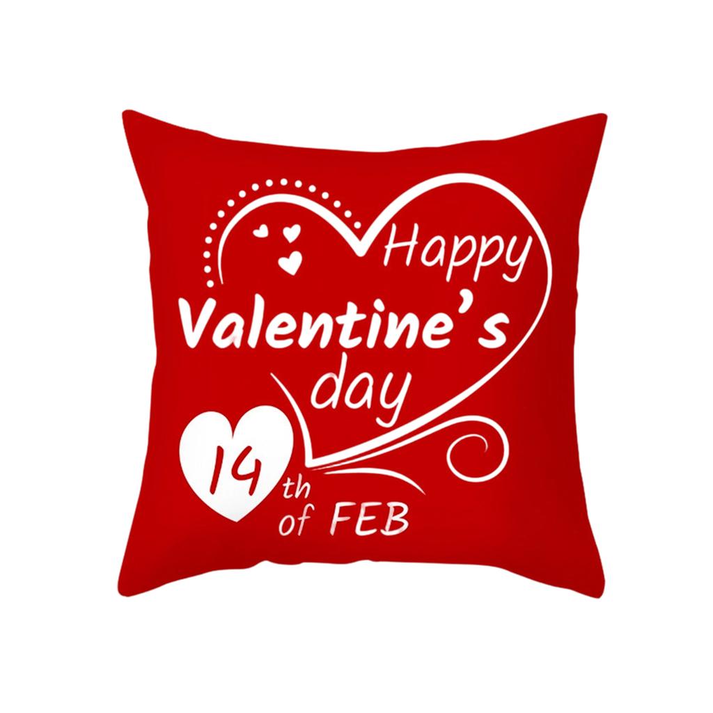 Valentine's Day Pillowcase, 17.71 17.71 Inches, Winter Holiday Theme, Sofa Throw Cover