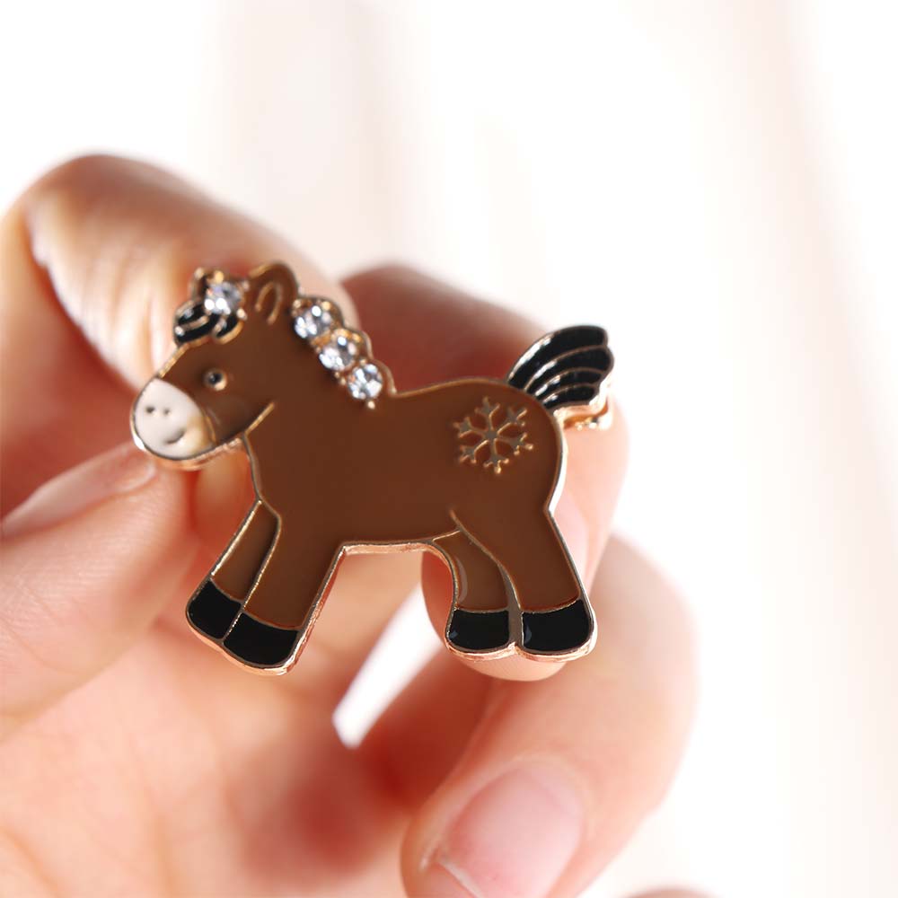 Drip Oil Brooch Zinc Zinc Alloy Horse Brooch Zinc Zinc Alloy Animal Lapel Pins Jewelry Accessories