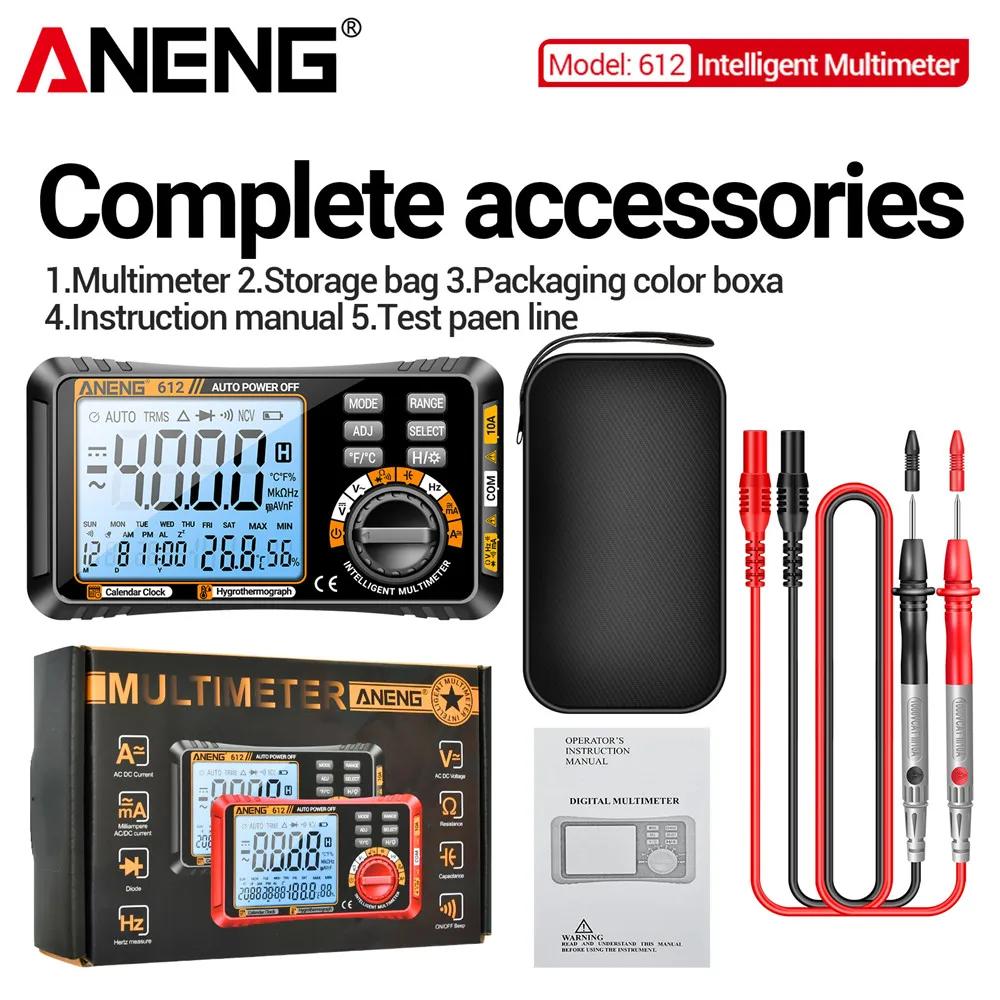 2026 Digital Multimeters 3 in1 ANENG 612 Smart Professional AC/DC Current Voltage Capacitance Measurement Multimetro Test Tools with Digital Display