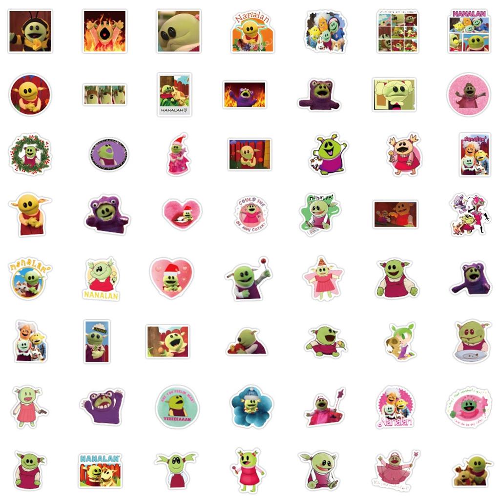 55pcs  Stickers Cute  Cartoon Vinyl Stickers For Kids Scrapbook,Fun  Movie Waterproof Decals For Teens Laptops Journal Luggage Skateboard