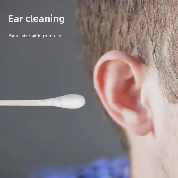 Dual-Tip Cotton Swabs: Makeup Removal, Ear Cleaning, Disinfection, Bamboo Sticks, Disposable, Hygienic, Pointed Tips