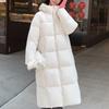Модные женские зимние длинные пальто с капюшоном, свободные, толстые, теплые парки, повседневные женские куртки