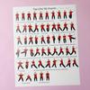 2Pcs Tai Chi Exercise Chart, 10 Form Mirror Image Poster, Move Guide for Beginners Seniors, Tai Chi Training Reference Wall Art