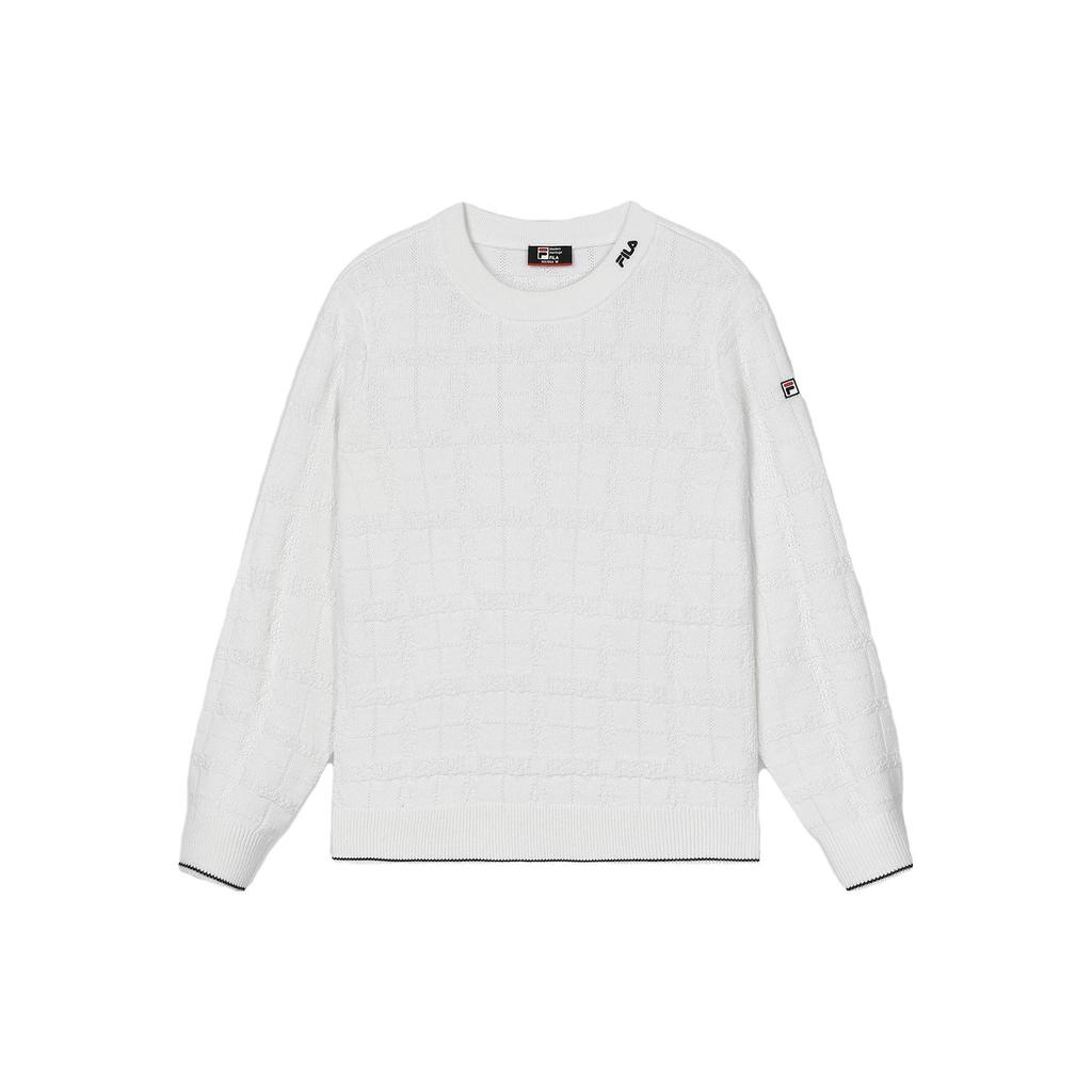 New FILA Sweater Women's Steam White F11W411405F-IV