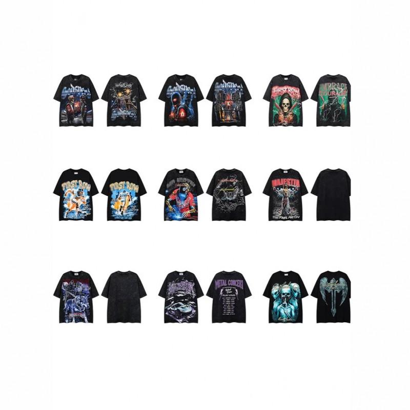 Unisex Streetwear Oversized Cotton Tee Hip Hop Print T-Shirt Loose Fit Casual