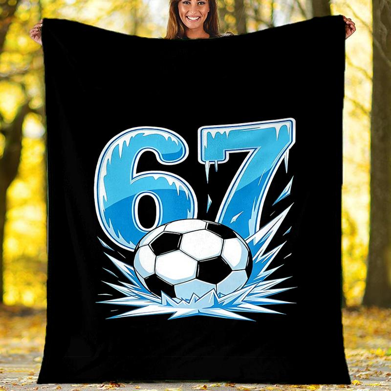 67 Theme Printed Blanket - Perfect for Couch, Bed, Travel & Outdoor Use | Machine Washable, Cozy & Durable.