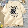 Funny Animal Lover T Shirt Raccoon Whisperer Wildlife TShirt Casual Oneck Round Collar ShortSleeve Couple White Top Tees