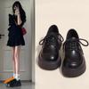 Fashion Fashion Black Big Head Mid Heel Wedge Jk Uniform Shoes Women's Summer New Japanese British College Style Platform Shoes