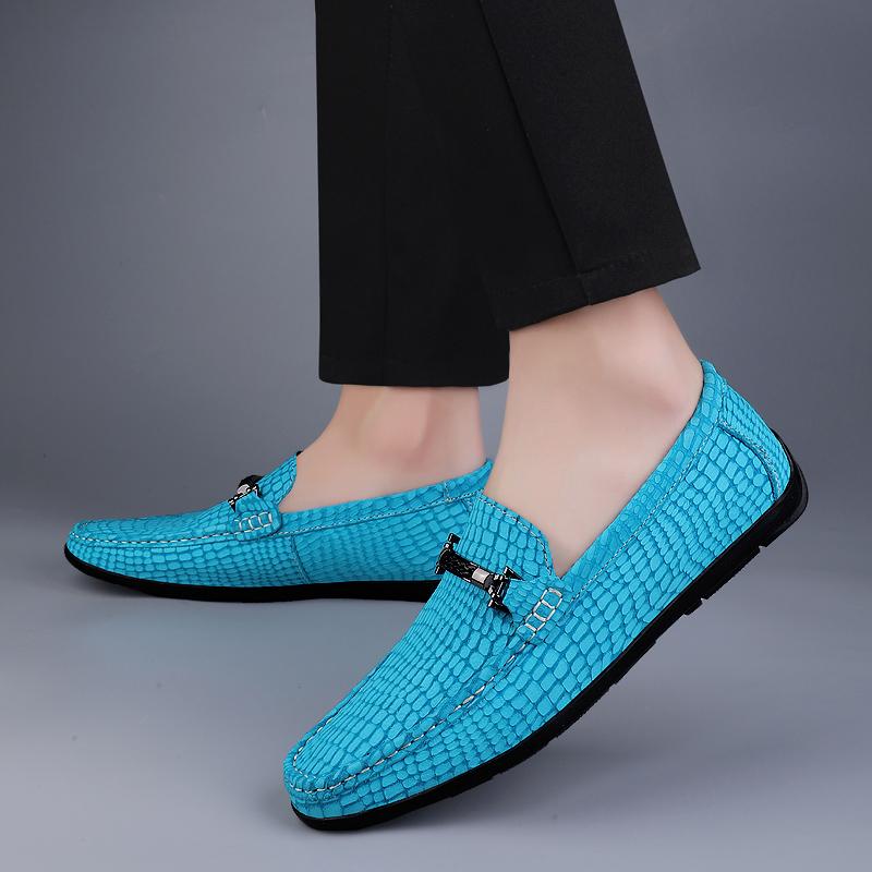 Летние мужские мокасины из натуральной кожи, дышащие туфли на плоской подошве, мужская повседневная обувь, мокасины, легкие туфли для вождения, красные свадебные туфли