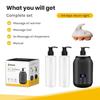 Bolusso Black Massage Oil Heater - 30 À 65 Degrés - Guasha - Inclut 2 Distributeurs & Outil De Massage - Bouteille Électrique