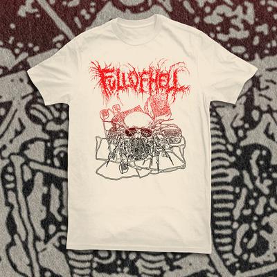 Винтажная футболка FULL OF HELL 'SKULL' с коротким рукавом для взрослых S-5XL IM0458 Унисекс Футболка