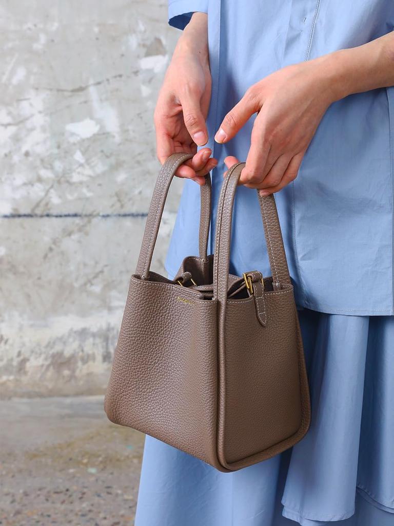 Songmont Song Bag Cube Bag Большая сумка-ведро из натуральной кожи Сумка через плечо в стиле пикотан Кожаная сумка Роскошная сумка для поездок на работу Черная кожа