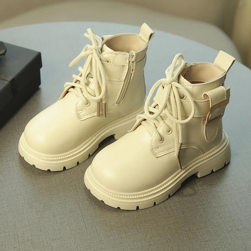 Детские мотоботы Красивые Модные Ботильоны для мальчиков и девочек Однотонные Универсальные 2024 Совершенно новые Детские короткие ботинки Мягкая подошва