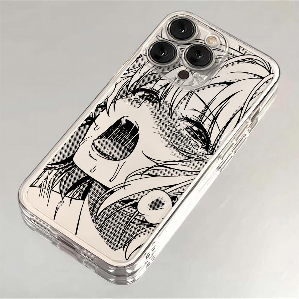 Чехол для телефона Cute girl trend Anime для iPhone 16 15 14 13 12 11 Mini Pro Max X XR XSMax 7 8 Plus SE20 A-Ahegaos Прозрачный чехол