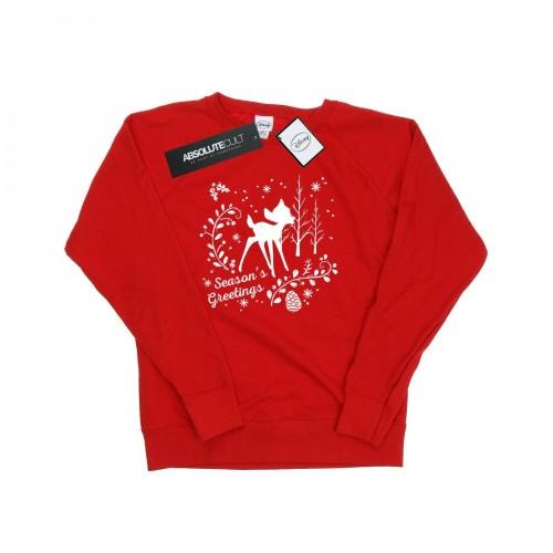 Disney Womens/Ladies Bambi Christmas Greetings Sweatshirt