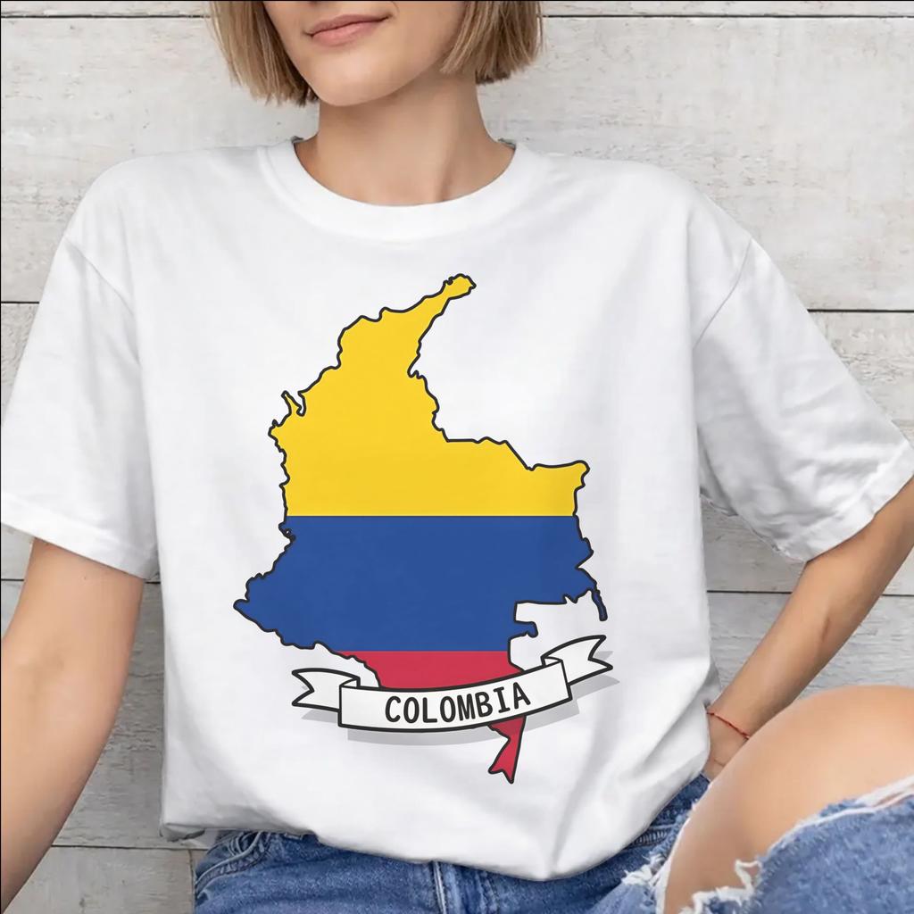 Colombia Flag Merch Unisex T Shirt Cotton Tee Graphic Print Tshirt Clothes