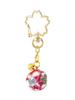 Flower Chirimen Kaleidoscope Japanese Pattern Chirimen Keychain with Bell Made In Japan Souvenir [ZOON] (Cherry)
