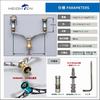 HEIGHTEN 80mm Reel Handle with 15mm Compatible with Shimano and Daiwa Spinning Chess Series Knob, Reels, (Gunmetal & Gold) (HT12604)