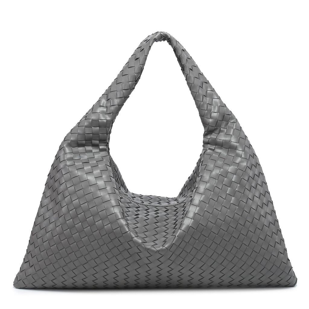 2026 Stylish Large Handmade Woven Tote Bag with Spacious Design – Perfect for Commuting and Shoulder Carrying
