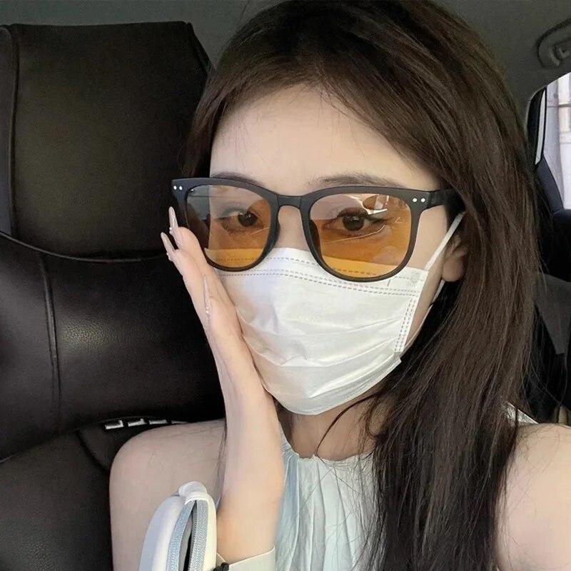 Folding Round Sunglasses Women Designer Vintage Small Sun Glasses Ladies Korean Style Shades Eyewear Be Easy To Carry