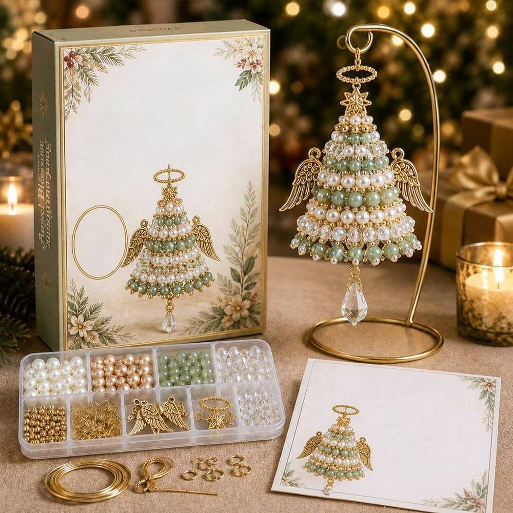 Handmade Christmas Tree Bead Kit DIY Ornament Supplies Decorative Plastic Pendants For Seasonal Holiday Decor