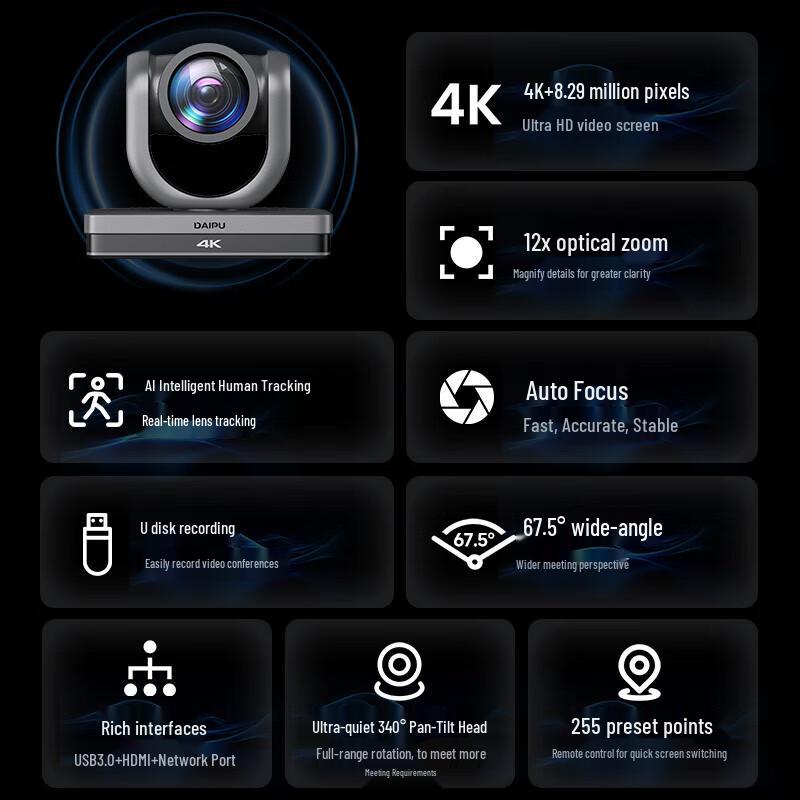 4K PTZ видеокамера для видеоконференций DAIPU DP-VX310 (Китайская версия)
