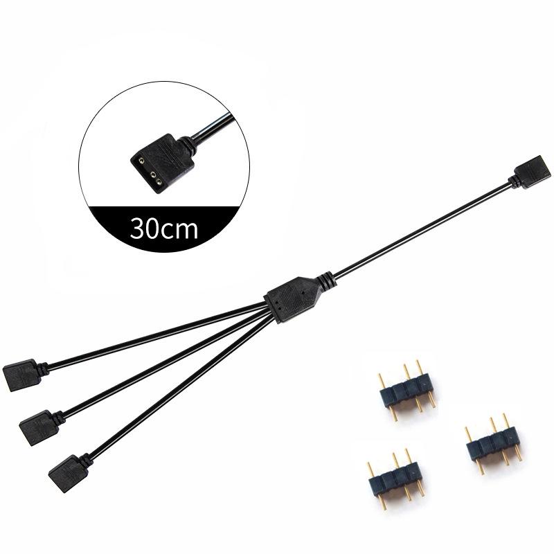 12V RGB 4-контактный к 5 удлинителям и 5V ARGB 3-контактный к 3 разветвителям для синхронизации с материнской платой компьютера