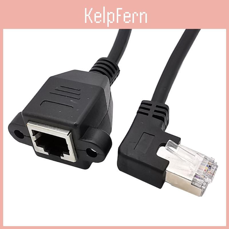 Angled Ethernet Extension Gigabit 90° Cable 30cm 118in For Stable Fast Speed Networking Cord Leftrightupdown Elbow