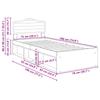 Bed Frame Smoked Oak 75 x 190 cm Solid Pine Wood