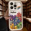 Цветной чехол для телефона с цветами из глины для iPhone 17 16 15 14 13 12 11 Pro Max Plus, Защитный, Гелевый, Гибкий, Защита от царапин