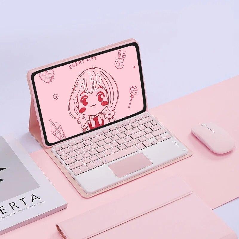 Чехол для клавиатуры Lenovo Tab P12 12,7 дюймов 2023 M10 Plus 3rd 10,6 Pro 11,2 2nd Plus 11,5 P11 Pro 11,5 Plus 11 дюймов, кожаный чехол с тачпадом и клавиатурой