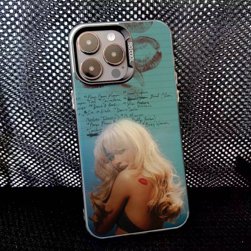 Чехол для телефона Sabrina Carpenter Short n Sweet Для iPhone 16,15,14,13,12,11,8,7,Pro,Max,Plus,Mini,XS,SE Противоударный Черный Матовый Жесткий