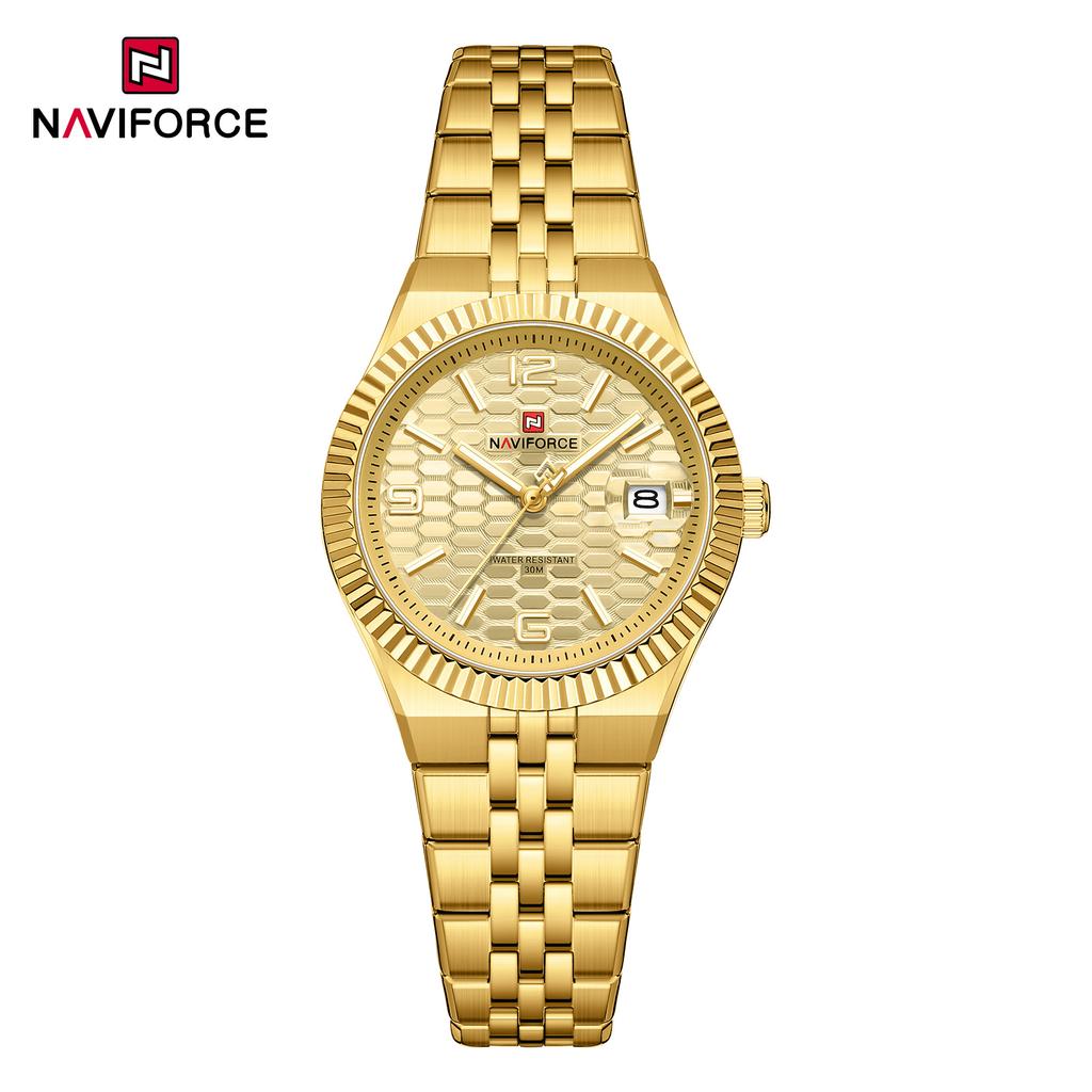 High Quality NAVIFORCE Women Luxury Watch Quartz Waterproof Steel Romantic Elegent Ladies Fashionable Daily Dress Wristwatch