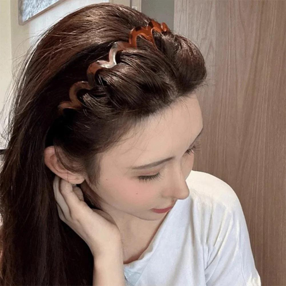 1Pc New Headband Hair Comb Zigzag Band Notched Headband Woman Man Girl Christmas Birthday Gift Rescue Broken Hair Artifact