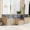 VidaXL Garden Lounge Set with Cushions 7 Pcs, Patio Sofas, Patio Furniture Set, Outdoor Furniture, Beige 3224022