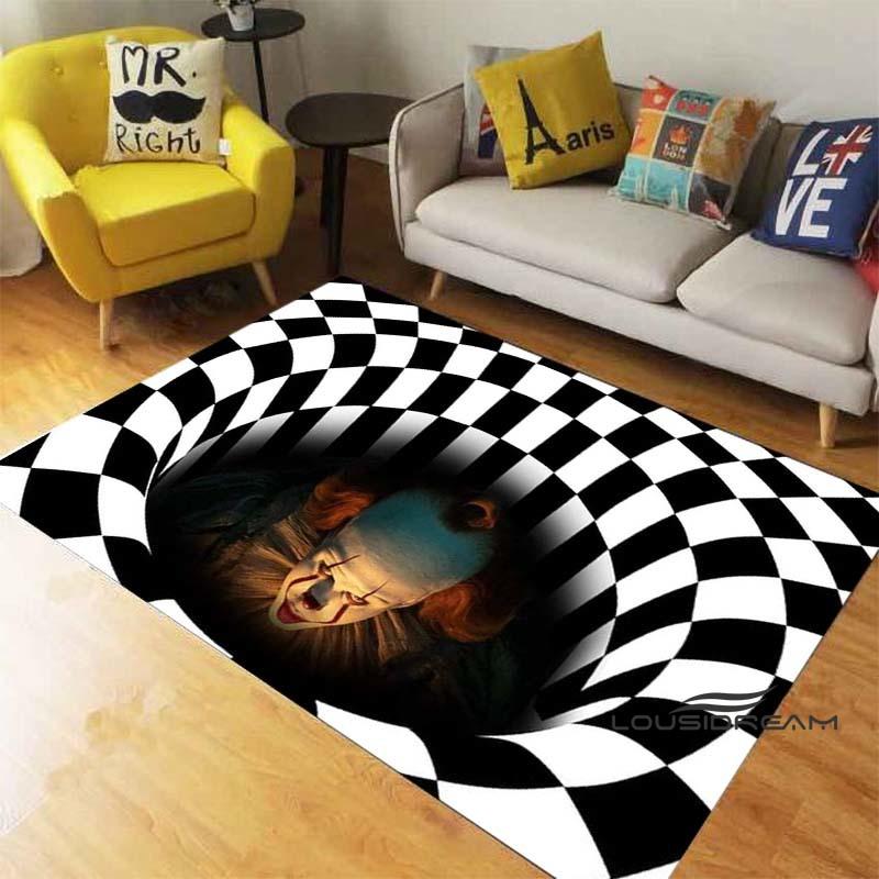 New3D Vortex Illusion Rug for Living Room, Home Decor, Sofa Table Large Area Rugs, Bedside Foot Mat Bedroom, Non-Slip Doormat