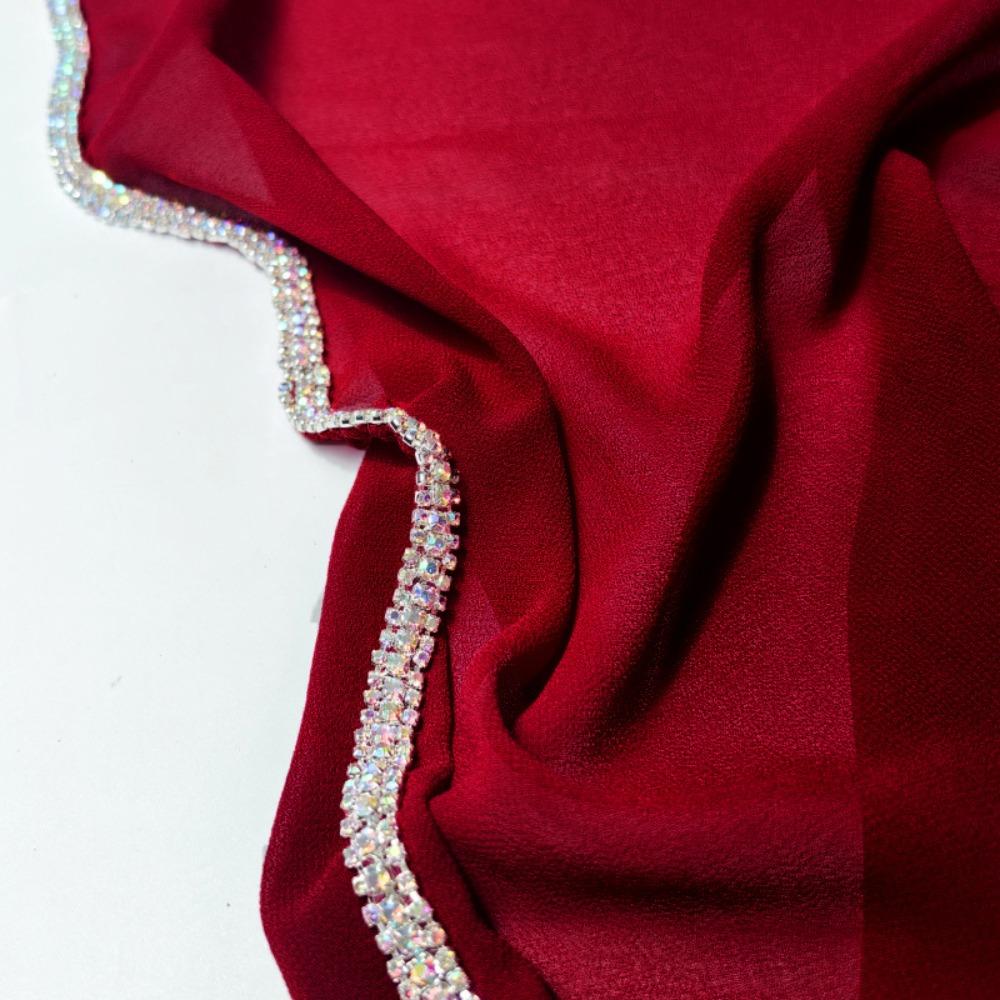 Яркий бриллиант боковой малайский хиджаб однотонный женский платок новый дизайн головной платок для женщин девушек