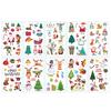 1 Sheet Body Decorative Label Merry Christmas Santa Claus Pattern T-attoo Stickers for Party