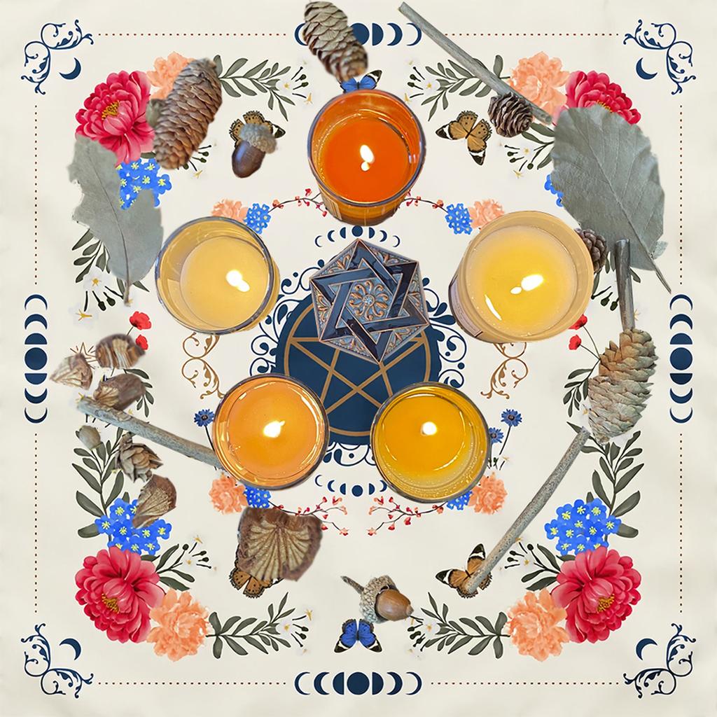 Divinations Tablecloth Eye Moon Pattern Astrology Tarots Card Tablecloth Altars Cloth Divinations Board Game Accessory