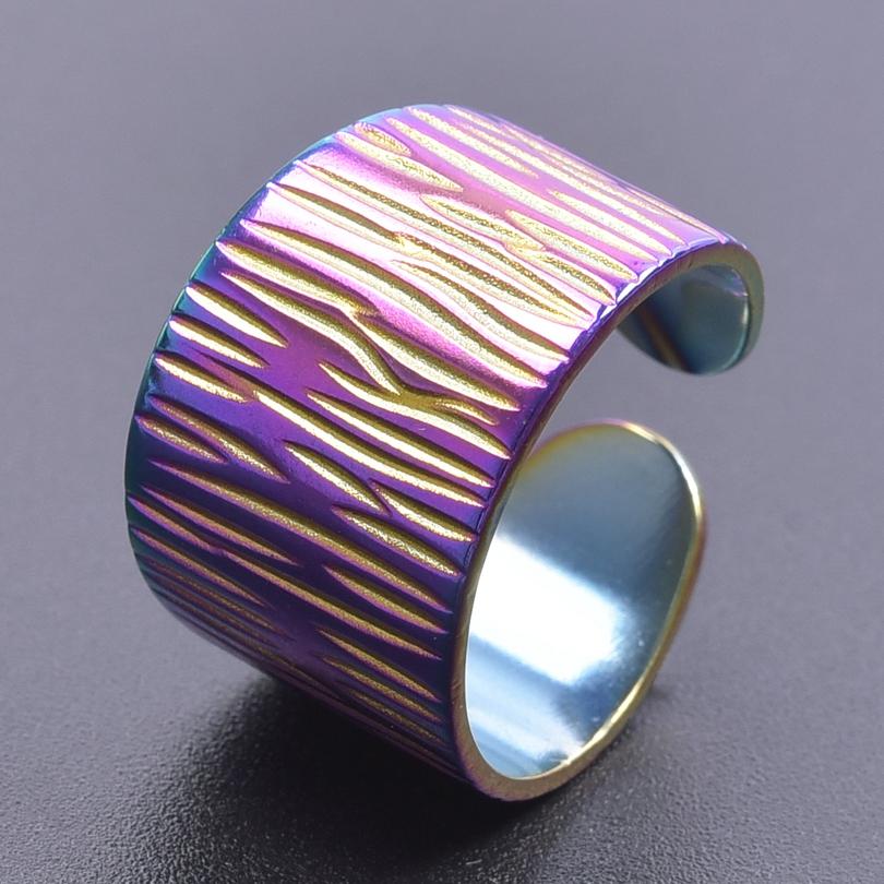 Массивное Неровное Широкое Кольцо Открытое Кольцо из Нержавеющей Стали Для Женщин Мужчин Аксессуары Индийские Украшения Винтажное Кольцо на Палец Bague Femme Подарок