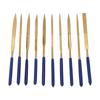 10Pcs Diamond File Set Hardened Blades Anti Rust Corrosion Resistant Efficiency Improving Needle