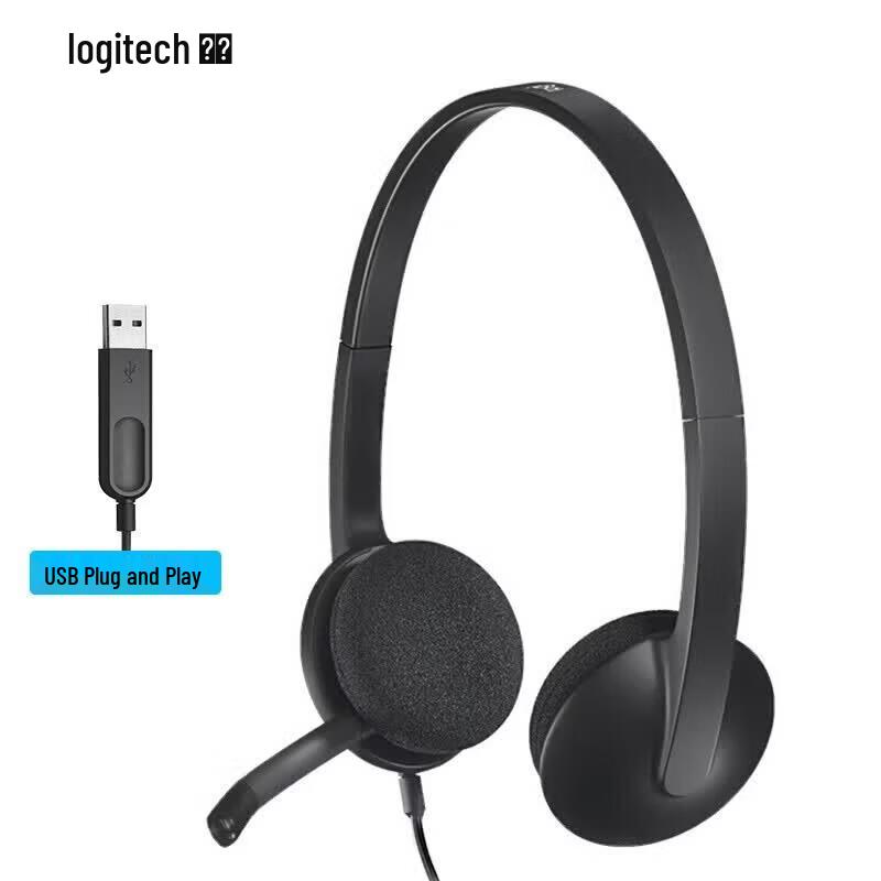 Проводная USB-гарнитура Logitech H340 с микрофоном с шумоподавлением
