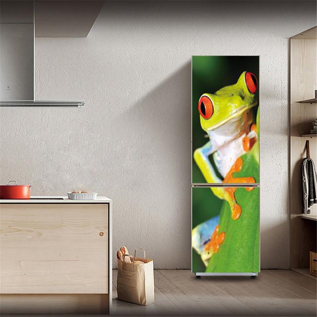 Kitchen Food Fruit Refrigerator Sticker Full Film Kitchenware Removable Renovation Freezer Door Cover Side Decoration Stickers