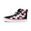 Sk8 Plush Cherry Blossom Embroidery Casual Durable Lightweight High-Top Kids Skate Shoes Kids Sneakers Black White VN000W9W8CE
