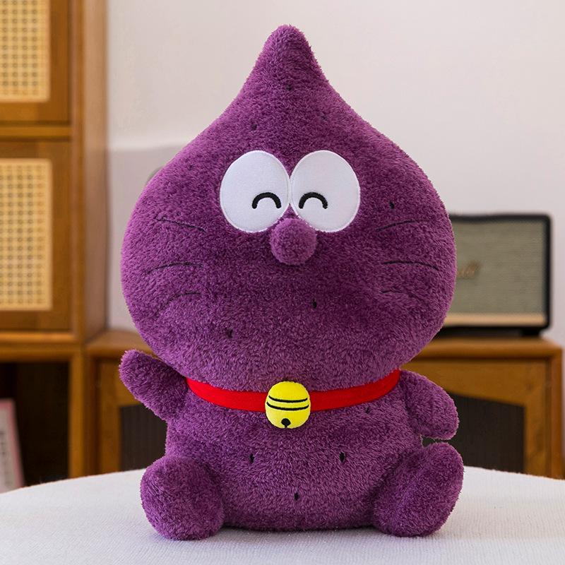 Новая плюшевая игрушка-кукла Кот Дингданг из фиолетового картофеля, милая кукла-подушка в виде кота из фиолетового картофеля для детей