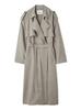 09WFC251086 MIX Trench Coat with Matching Belt and Shoulder Straps [Mira Owen] Women's Linen-look